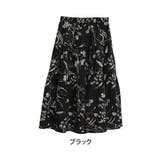 ブラック | Rin シアー 花柄プリントスカート | A Happy Marilyn