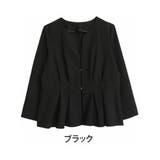 ブラック | Rin ウエストタック ストレッチツイルジャケット | A Happy Marilyn