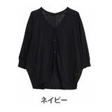 Aタイプ/ネイビー | 選べる2シルエット さらひや ドルマンニットカーデ | A Happy Marilyn