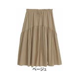 ベージュ | 綿100％ローン ドロスト ラウンド切替スカート | A Happy Marilyn