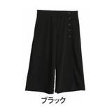 ブラック | 綺麗が続く!楽して美脚 カットジョーゼット サイドボタンワイドパンツ | A Happy Marilyn