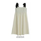オフホワイト | 肩リボン使い ふくれジャガード ワンピース | A Happy Marilyn