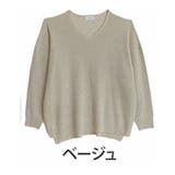ベージュ | 着ぶくれ回避の美人編地 華やぎ美人なラメニット チュニック | A Happy Marilyn