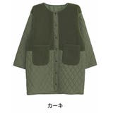 カーキ | 軽い！厚すぎない！細魅せ切替 ボア切替え ダイヤキルティング | A Happy Marilyn