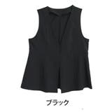 ブラック | 360ストレッチ ペプラム ジレ | A Happy Marilyn