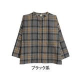 ブラック系 | PastelLeaf バンドカラー ドルマンブラウス | A Happy Marilyn