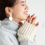 アイボリー | SNS話題の暖か指穴 アームウォーマー アームカバー レディース 手袋 | AIKIMANIA 