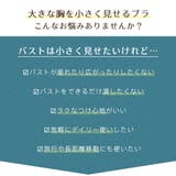 小さく見せる リブ ノンワイヤー 単品ブラジャー (グラマーサイズ) | aimerfeel | 詳細画像2 