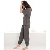 ▼カジュアルワッフル ポケット付き 綿混 半袖 上下セット (男女兼用サイズ) | aimerfeel | 詳細画像10 