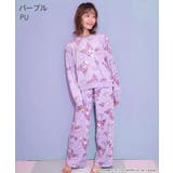 PU-パープル | クロミ ストレッチ ソフトボア 長袖 上下セット | aimerfeel