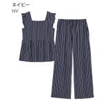 ストライプフリル ロングパンツ 綿混 上下セット | aimerfeel | 詳細画像15 