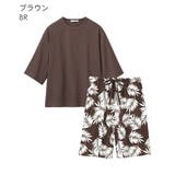 パームリーフ柄 綿混 半袖 ショートパンツ 上下セット (男女兼用サイズ) | aimerfeel | 詳細画像14