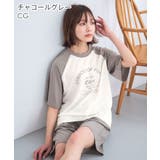 ラグラン×ロゴ 半袖 上下セット | aimerfeel | 詳細画像5