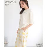 OW-オフホワイト | PEANUTS スヌーピー バックプリント 半袖 綿混 上下セット | aimerfeel