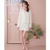 OW-オフホワイト | 小花柄 カーディガン付き 長袖 3点セット | aimerfeel