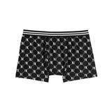 BL-ブラック | aロゴ モノグラム メンズ ボクサーショーツ (前開き) | aimerfeel