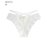 W-ホワイト | クロスレースリボン ハーフバックショーツ | aimerfeel