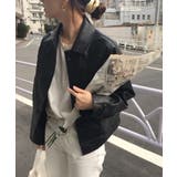 韓国風フェイクレザージャケット レディース ジャケット | aimoha | 詳細画像2