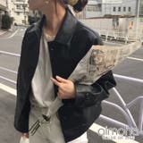 韓国風フェイクレザージャケット レディース ジャケット | aimoha | 詳細画像1