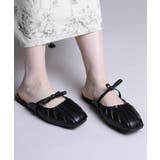 【shoes365】シャーリングリボンサンダル | aimoha  | 詳細画像1 