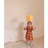 aimoha KIDS ビッグ水玉柄パフスリーブロングワンピース | aimoha kids | 詳細画像2