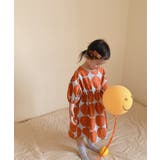 aimoha KIDS ビッグ水玉柄パフスリーブロングワンピース | aimoha kids | 詳細画像3