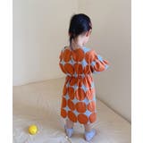 aimoha KIDS ビッグ水玉柄パフスリーブロングワンピース | aimoha kids | 詳細画像4