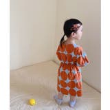 aimoha KIDS ビッグ水玉柄パフスリーブロングワンピース | aimoha kids | 詳細画像5