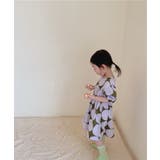 aimoha KIDS ビッグ水玉柄パフスリーブロングワンピース | aimoha kids | 詳細画像6