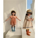 韓国子供服 セーラー服風配色パイピング ワンピース | aimoha kids | 詳細画像4