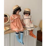 韓国子供服 セーラー服風配色パイピング ワンピース | aimoha kids | 詳細画像6