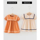 韓国子供服 セーラー服風配色パイピング ワンピース | aimoha kids | 詳細画像12