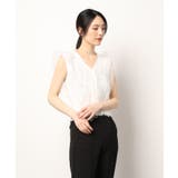 Jasmine GrandiflorumチュールドッキングVネックニットトップス | aimoha | 詳細画像29