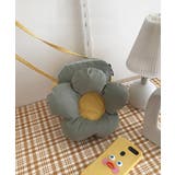 グレー×イエロー | フラワーショルダーバッグ レディース 斜めがけ | aimoha