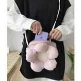 ピンク×ピンク | フラワーショルダーバッグ レディース 斜めがけ | aimoha