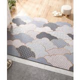 ブルー | 北欧風洗えるラグカーペットpvc 60×90cmサイズ 洗えるラグカーペット | aimoha