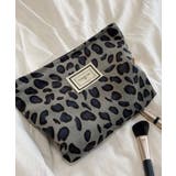 グレー | コーデュロイレトロ花柄ポーチ ポーチ 小物入れ | aimoha 