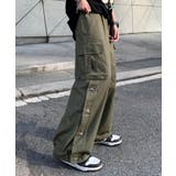 カーキ | genderユニセックスコットンカーゴパンツ 韓国ファッション ストリート系 | aimoha