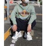 カーキ | ロンT【HOOK】アメカジロゴプリントロングTEE ユニセックス 韓国ファッショ… | HOOK