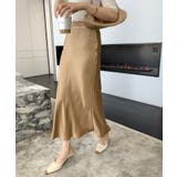 ブラウン | 韓国風サテンマーメイドスカート 韓国ファッション ハイウエスト | aimoha 