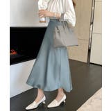 ブルー | 韓国風サテンマーメイドスカート 韓国ファッション ハイウエスト | aimoha 