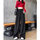 ハイウエストタックワイドパンツ | aimoha  | 詳細画像8 