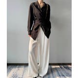 ハイウエストタックワイドパンツ | aimoha  | 詳細画像16 