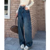 カーブライン ワイドデニムパンツ | aimoha  | 詳細画像9 