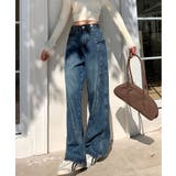 カーブライン ワイドデニムパンツ | aimoha  | 詳細画像11 