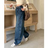 カーブライン ワイドデニムパンツ | aimoha  | 詳細画像12 