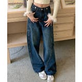 カーブライン ワイドデニムパンツ | aimoha  | 詳細画像13 