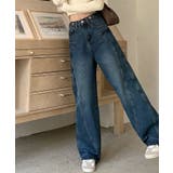 カーブライン ワイドデニムパンツ | aimoha  | 詳細画像14 