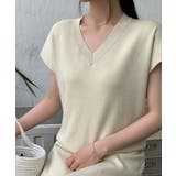 Vネックニットセットアップ 2点セット ニット+スカートセット | aimoha | 詳細画像4