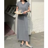 Vネックニットセットアップ 2点セット ニット+スカートセット | aimoha | 詳細画像2